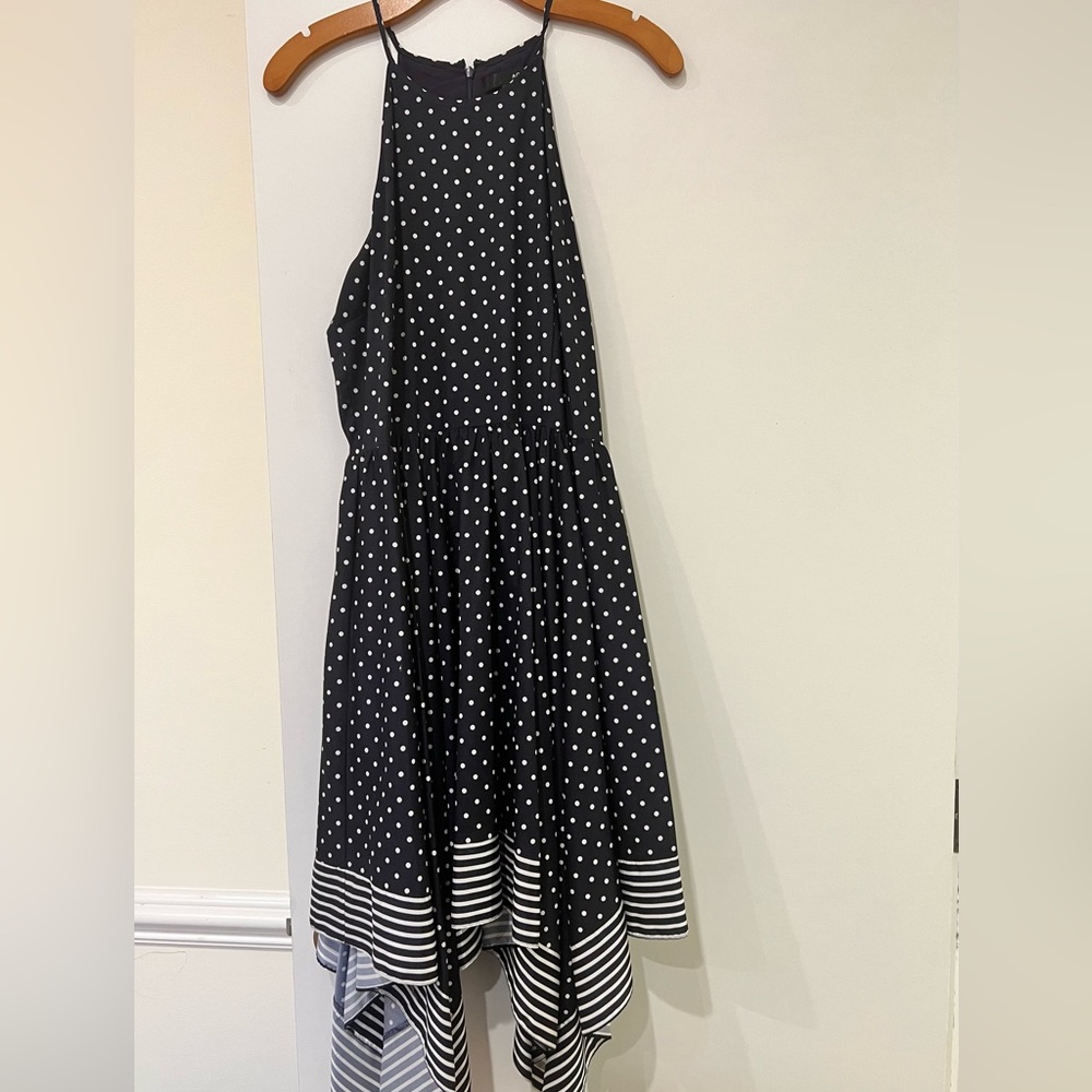 Aqua Medium size Woman’s dress in black and white